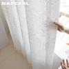 1 шт. Французский жаккард Белая полупрозрачная тюлевая занавеска Удобный тюль для гостиной, спальни, балкона, окна, домашний декор