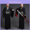 Hanfu Male Costume Traditional Dress With Linen Fabric For Cosplay And Photography