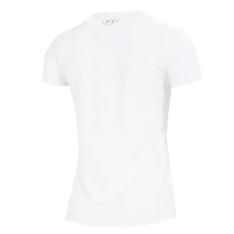 Under Armour Однотонный дышащий фитнес-пуловер для тренировок с принтом обтягивающая футболка женские топы белые 23500509-100