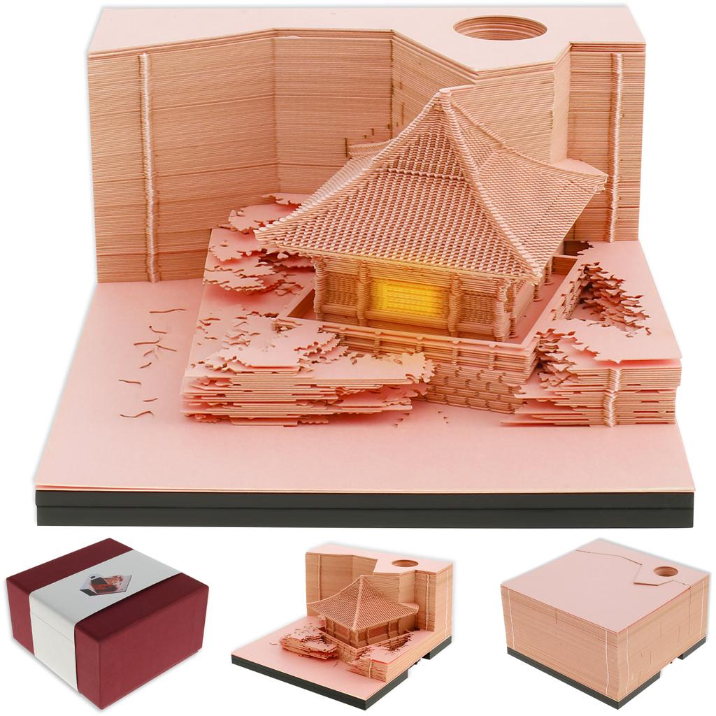 Новый блок-календарь 3D-блокнот Блок DIY Изысканный блокнот Милая бумага для заметок 3D-художественный блокнот Декоративный подарок на День святого Валентина