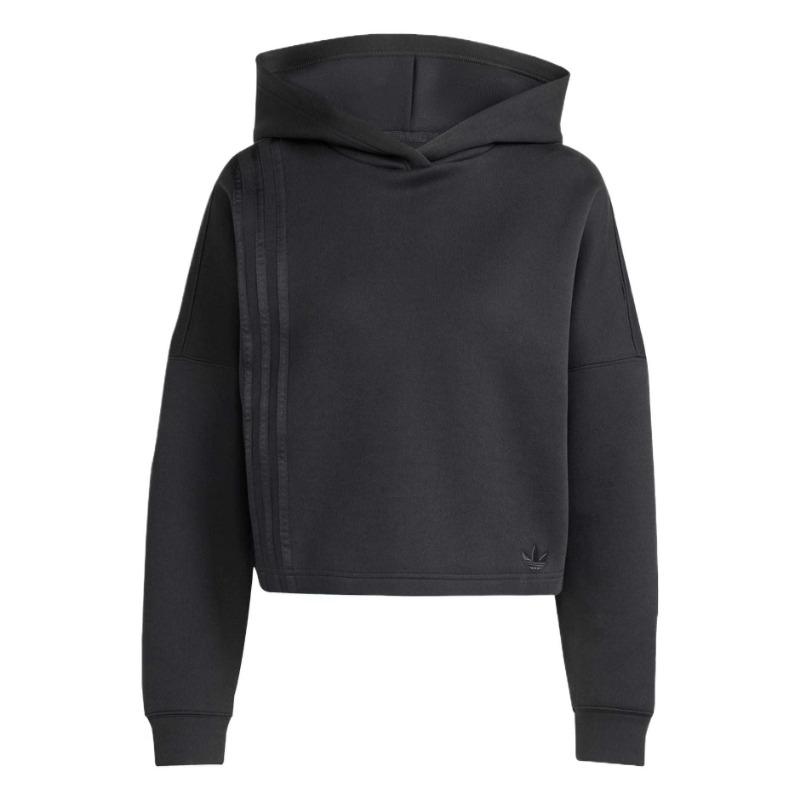 adidas Женский черный оверсайз укороченный худи Originals JX2701