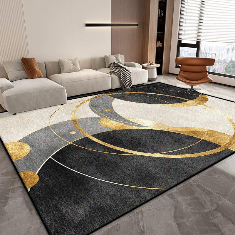 Скандинавский Абстрактный Ковер для Гостиной Современная Декорация Дом Легко Чистить Стираемый Коврик Большого Размера Спальня Диван Нескользящие Напольные Коврики