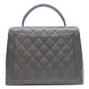 CHANEL No. 6 A12397 Black Caviar Silver Hardware Matelasse Top Handle Brief Handbag Black / SV HardwareUsed
