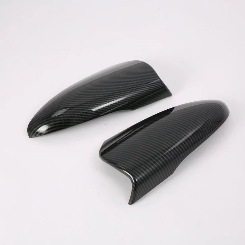 For Hyundai i20 i20N BAYON ABS Carbon Black Side Door Rearview Mirror Cover Trims Sticker Car Accessories
