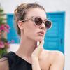 Новые модные солнцезащитные очки «кошачий глаз», трендовые персонализированные солнцезащитные очки с дужками-цепочками для женщин 77111