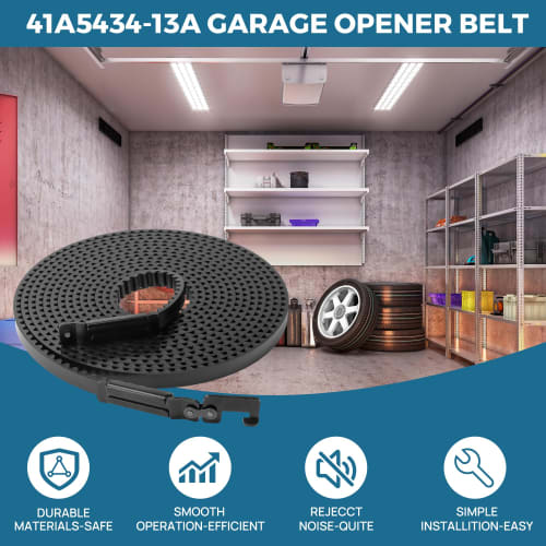 41A5434-13A Drive Belt for 8-Foot Tall Garage Doors, 256.53 Inches, Replacement Garage Door Opener Belt 41A5434-13A Compatible with Chamberlain, LiftM