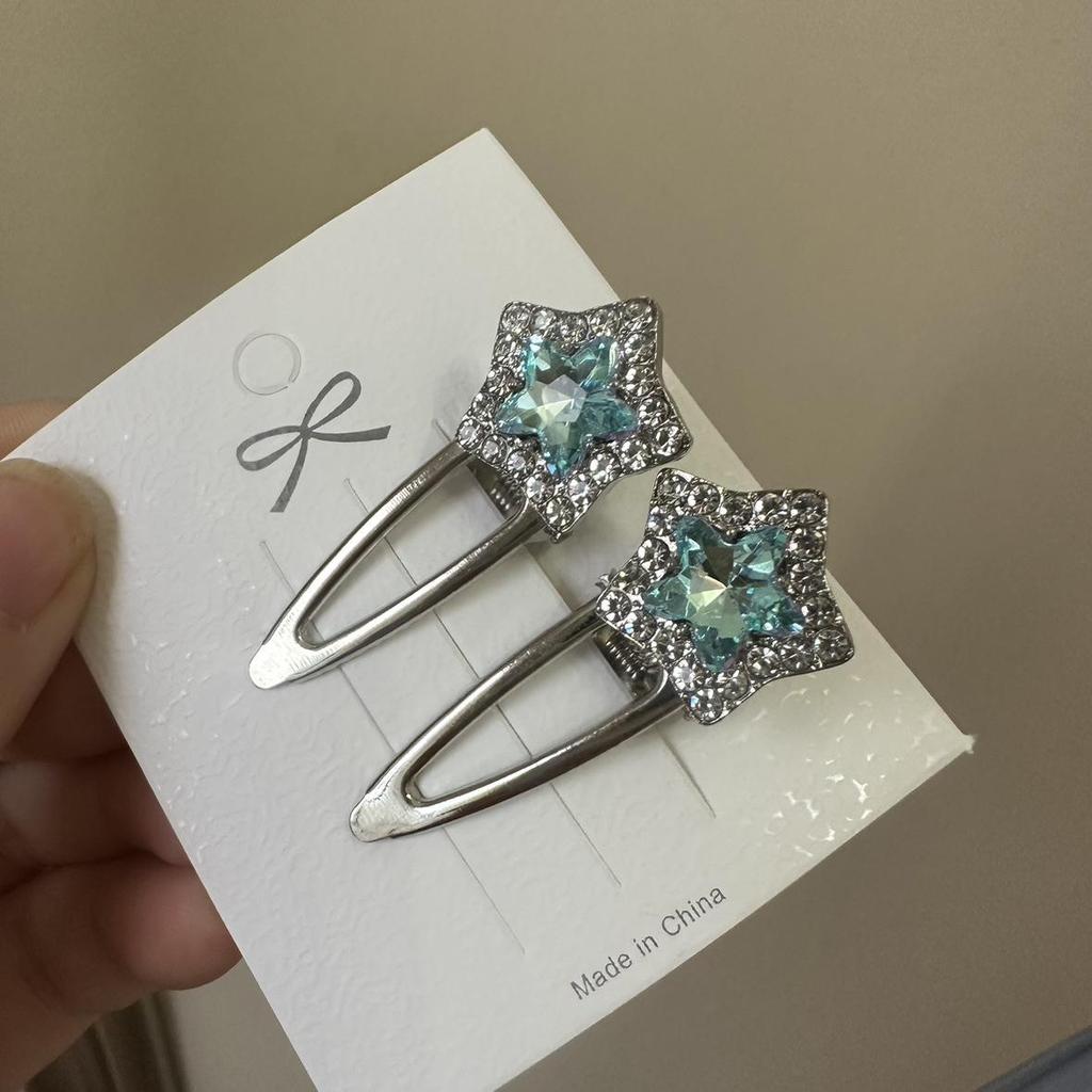 Роскошная заколка для волос в виде звезды со стразами - Сверкающая заколка-утиный клюв, инкрустированная бриллиантами