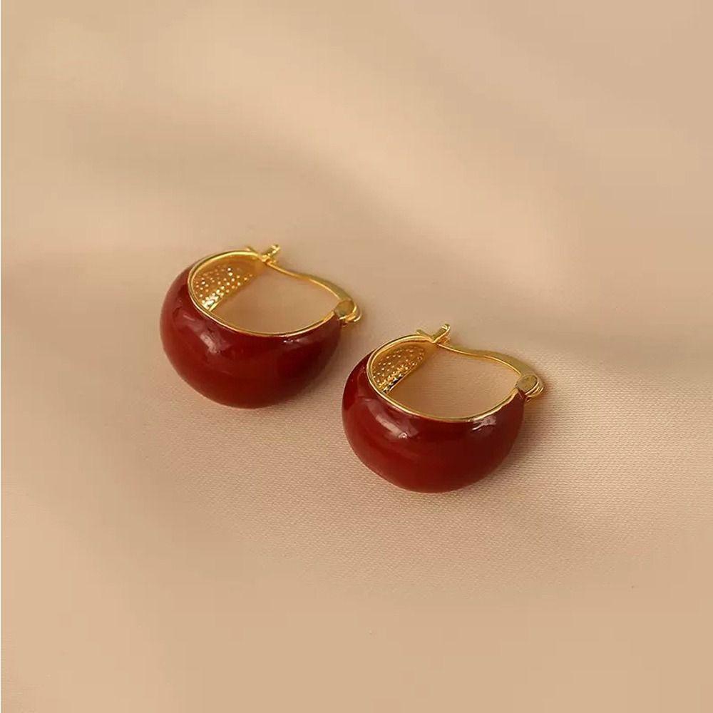 U Shape Fashion Jewelry Korean Style Earrings Girl Stud Earrings Women Round Earrings Ear Buckle