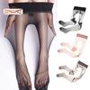 Колготки Прозрачные чулки Женские бесшовные колготки Ультратонкие нейлоновые колготки Сплошной цвет Гладкие прозрачные чулки Женские колготки с низкой талией