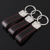 For Alfa Romeo Metal/Leather Car Logo Key Chain Keyring Auto Interiors Accessorie For Alfa Romeo 4C 159 166 Spider Giulia Giulie