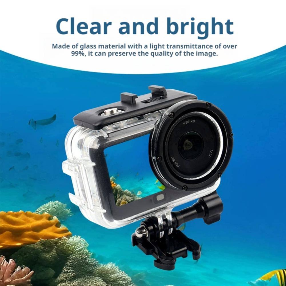 Для DJI Action 6 Водонепроницаемый защитный чехол и аксессуары для линз из закаленного стекла высокой четкости
