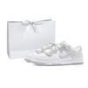 Кроссовки Dunk Leather Нескользящая Подошва Амортизация Устойчивость к Истиранию Низкие Скейтбордические Обувь Женские Белый Серебристый DH9765-102(Team52-S-BOX)