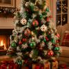 Рождественские Подарки Украшения 42 ШТ Набор Шаров, Сезонные Украшения для Елки с Подвесными Праздничными Украшениями на Ниточках, Ударопрочный Пластик для Домашней Вечеринки