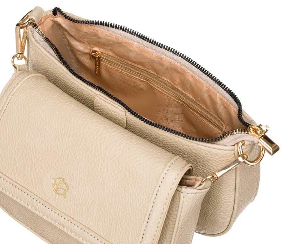 Women's double messenger bag with a coin purse made of eco-leather - Rovicky
