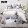 Cat  Duvet Cover Set Queen Size Cute Pet Cats Printed Duvet Cover for Children Boy Girls 3D Cartoon Animal Polyester Quilt Cover