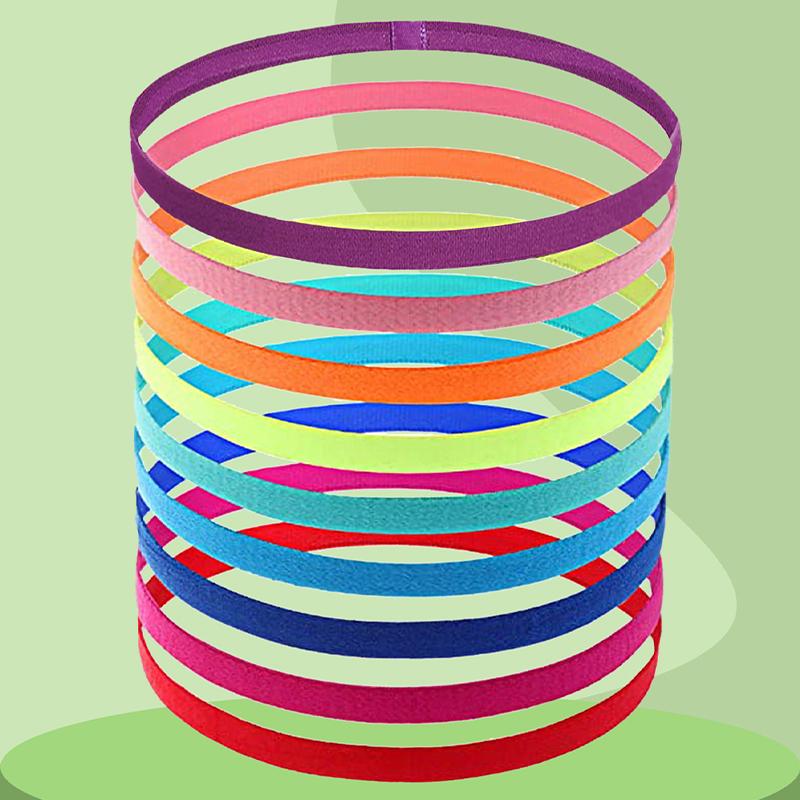 Новые конфетные цвета женские и мужские повязки для йоги спортивные повязки на голову нескользящие беговые эластичные резиновые повязки на голову аксессуары для волос