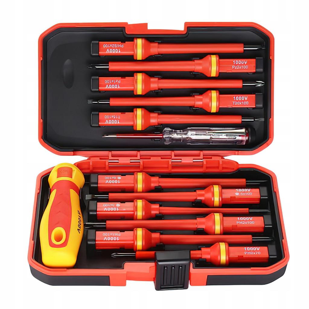 Kraft&Dele 14-Piece Insulated Electric Screwdriver Set