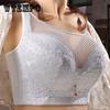 C-E Large Size Breast Thin No Steel Ring Without Sponge Gathered A Pair of Milk Underwear Women's Breathable Anti -light Full Cup Lace Lace Decoration