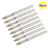 8pcs Diamond Nail Drill Bits Set Cuticle Cleaner Bit for Acrylic Nail Gel Removing Milling Cutter Manicure Machine Accessories