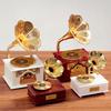 European-style Creative Gramophone Model Music Box Retro Music Box Record Home Living Room Bar Office Decoration Gift Ornaments