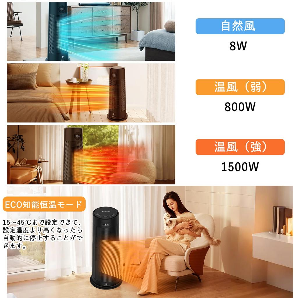 VECELO Ceramic Fast Foot ECO Intelligent Constant Power Saving Ceramic Fan Electric Electric Fan Human 3 Level Temperature Double Overheating