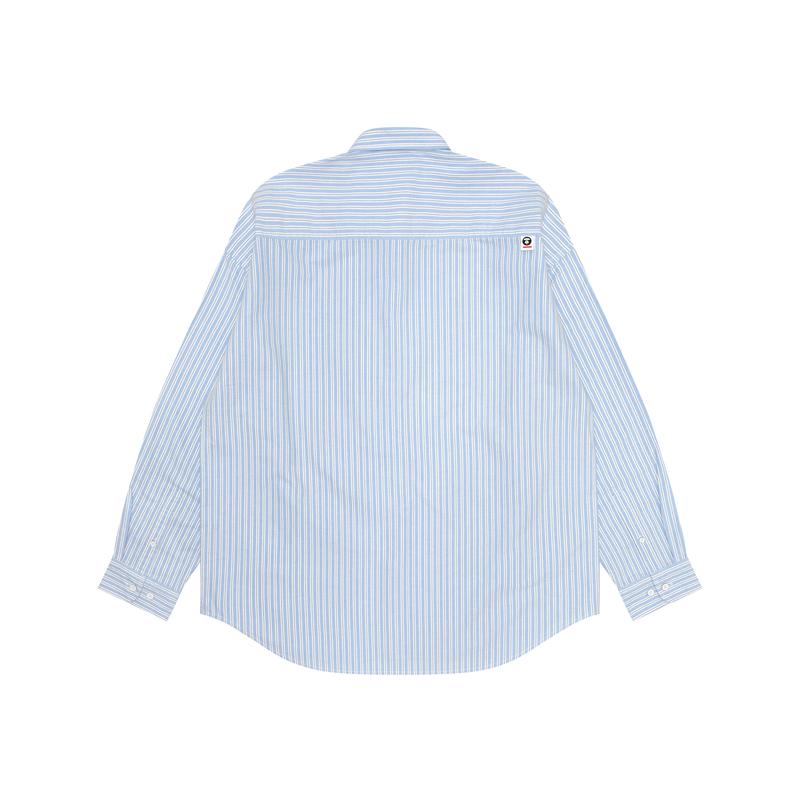 Aape logo-patch striped shirt AAPSTM8497XXN