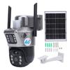 Security Camera with Solar Panel HD Double Lens Motion Detection 4G IP66 Water Proof Outdoor Camera