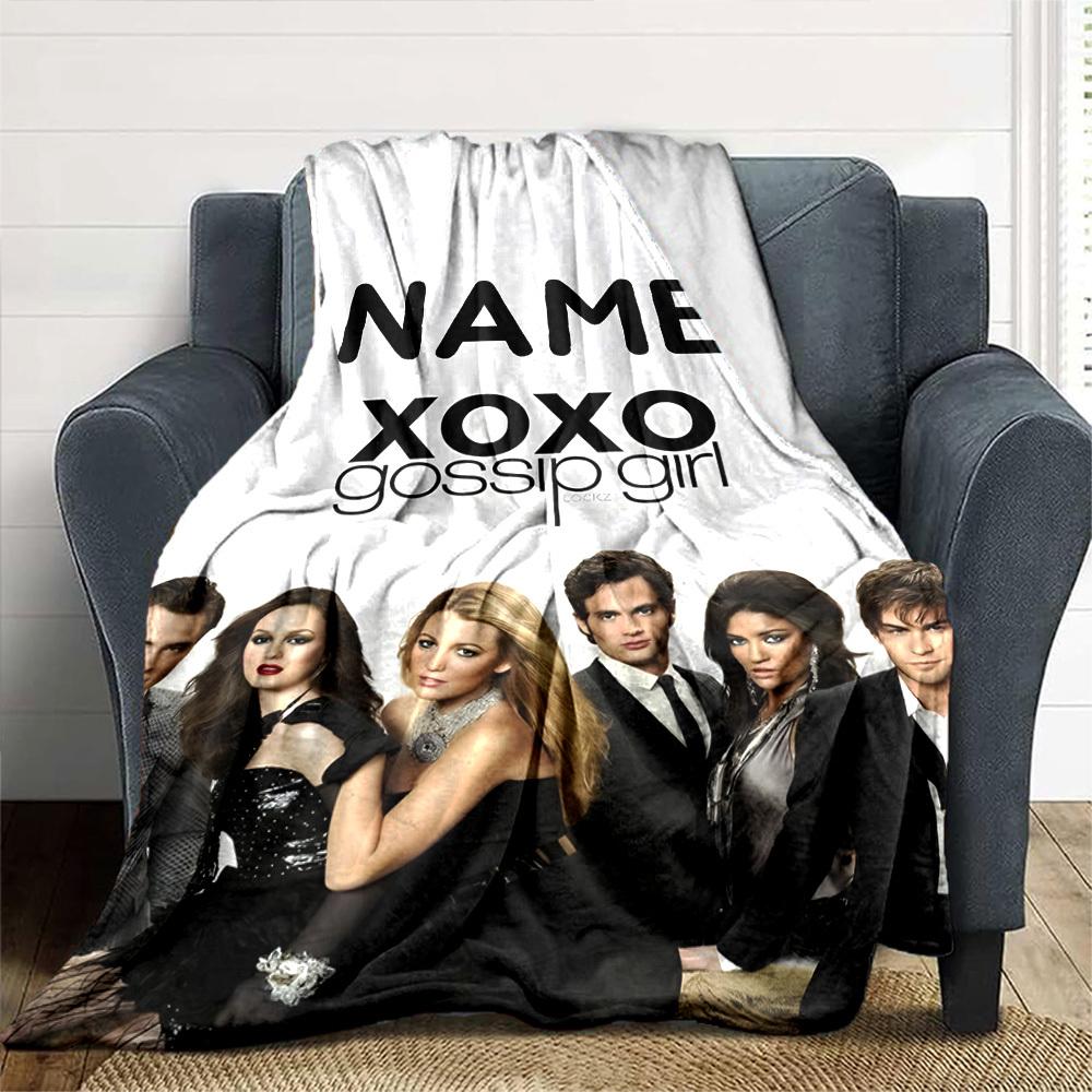 Gossip Girl Cast In Elegant Attire Gift Personalized Blanket Personalized Text Ultrasoft For Sofa Couch Office Bed Picnics Four Seasons Multipurpose