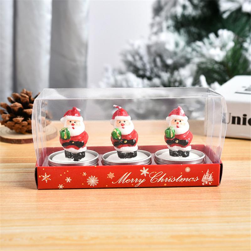 Christmas Candles With Santa Claus Christmas Tree Snowman For Home Decoration Christmas Gifts Christmas Ornaments Cute Design