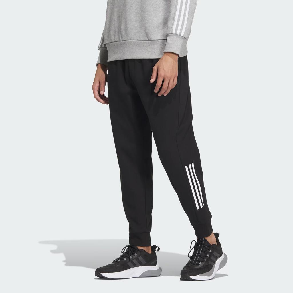 Adidas Sportswear Essential Cuffed Knit Pants With Drawstring Men Bottoms Black IQ1386