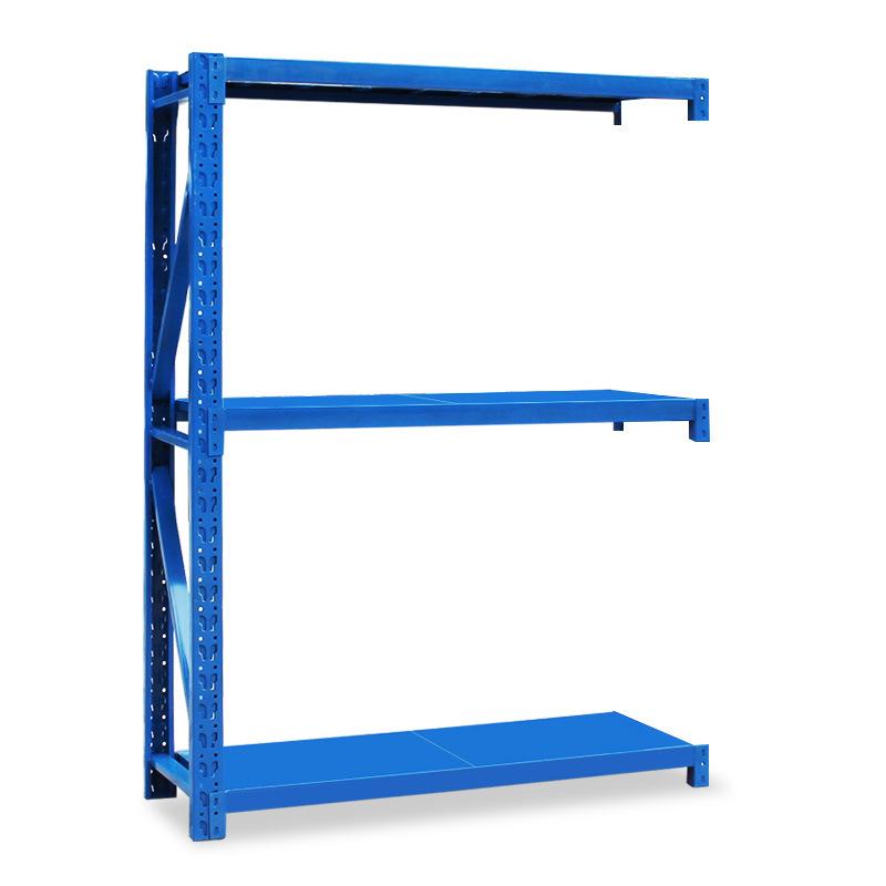 Iron Storage Rack with Cabinet - Steel Warehouse Display Shelf