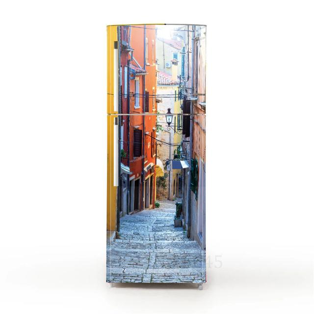 Ретро пляжные наклейки в горшках для покрытия холодильника, виниловая пленка для мебели, наклейка на обои, ПВХ Vinilo Frigorifico