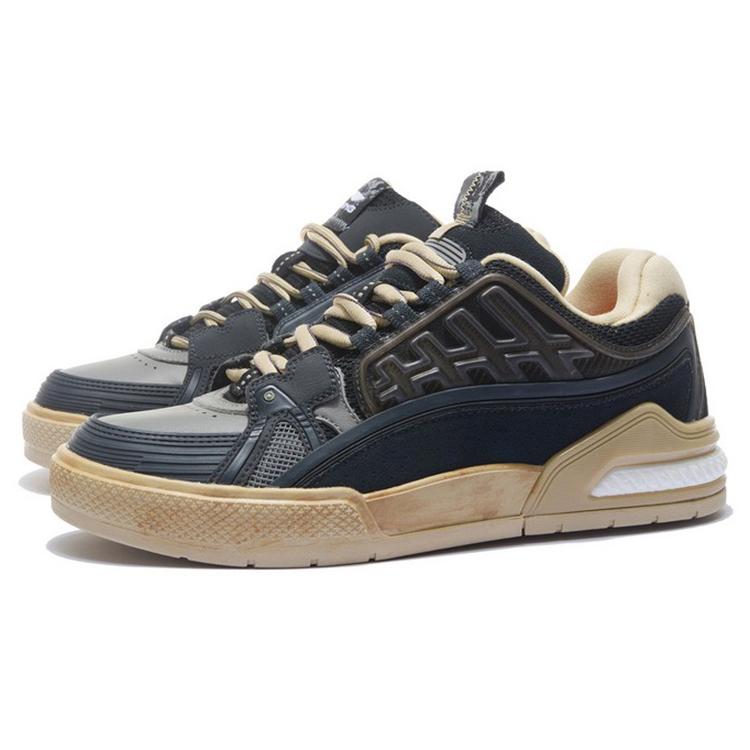 Li Ning Millennial Era ТПУ износостойкие дышащие низкие кеды для скейтбординга мужские черные AZGS009-3