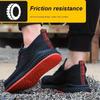 Steel Toe Puncture Proof Safety Shoes Lightweight Slip Resistant Men's Work ShoesComfortable Breathable Sneakers Construction Working Boots