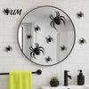 Spooky Hanging Bat Ornaments 3D Bats Wall Decor, Halloween Black Stickers, Waterproof Tree Scary Plastic DIY Room Decal for Indoor Party Supplies