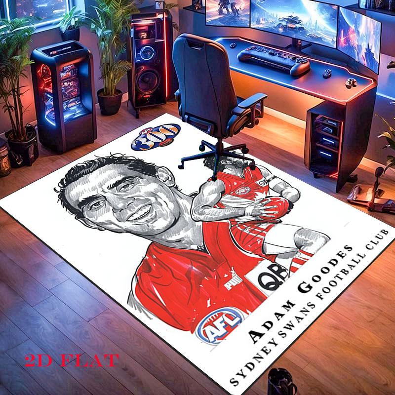 Go Sydney Swans Carpet Rug for Living Room Bedroom Home Sofa Decoration,Kids play Nonslip Floor Mat