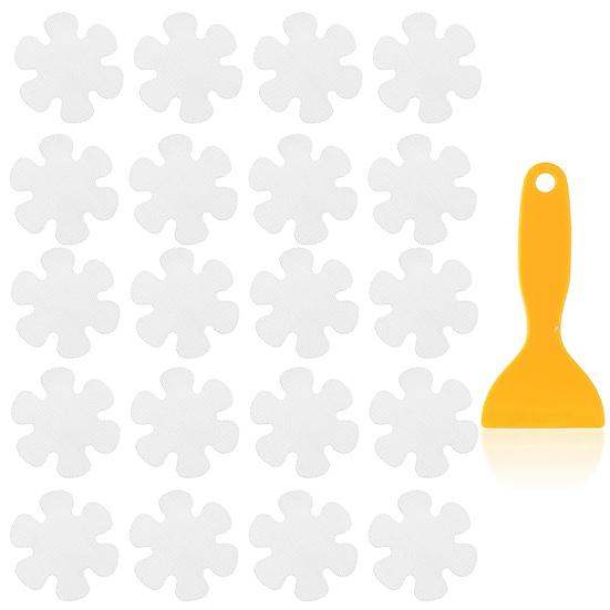 20 шт., нескользящие наклейки для ванной комнаты, кухни, красочные цветочные прозрачные наклейки для безопасности, ванны для ванной, водонепроницаемые клейкие наклейки PEVA