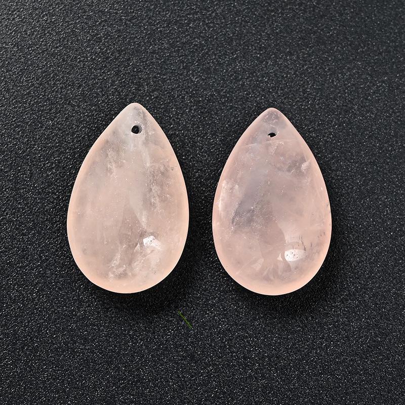 Аметистовый розовый кварц тигровый глаз кристалл капля воды кулон для самодельных ювелирных изделий