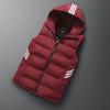 Men Vest Winter Jacket Warm Casual Man Black Red Waistcoat 