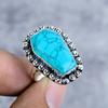 Santa Rosa Turquoise Gemstone 925 Sterling Silver Jewelry Ring Size 7 M-2574
