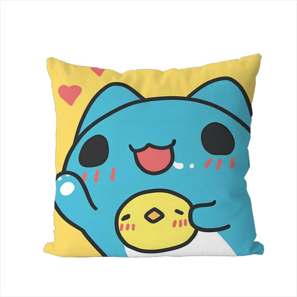 BBugcat Capoo Pillow Case For Car Sofa Decorative Home Doublesided Print Plush Square Throw Pillow Cushion Cover