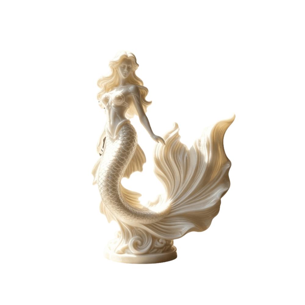 Изысканная 3D-печатная статуэтка русалки, скульптура, морская тематика, украшение для дома, фей, настольные украшения, офис