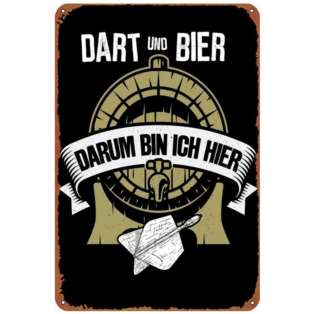 Metal Tin Signs No Beer No Darts Wall Decoration Plaque Vintage Poster Iron Painting for Man Cave Home Cafe Game Room Club Bar
