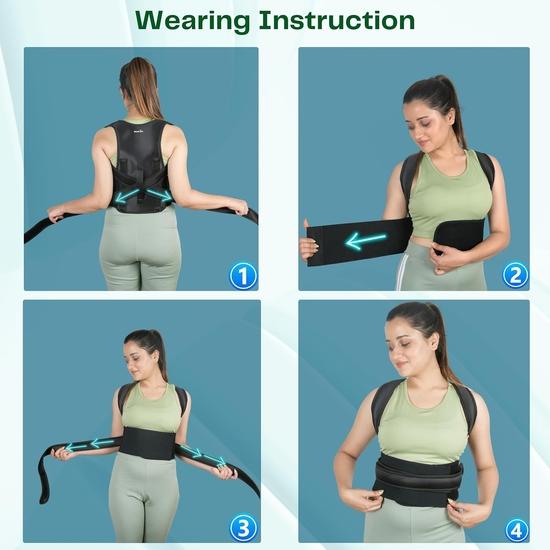 Wonder Care Posture Corrector for Men and Women, Back Support Belt with Metal Inserts, Shoulder Straightener for Upper and Lower Back Pain Relief