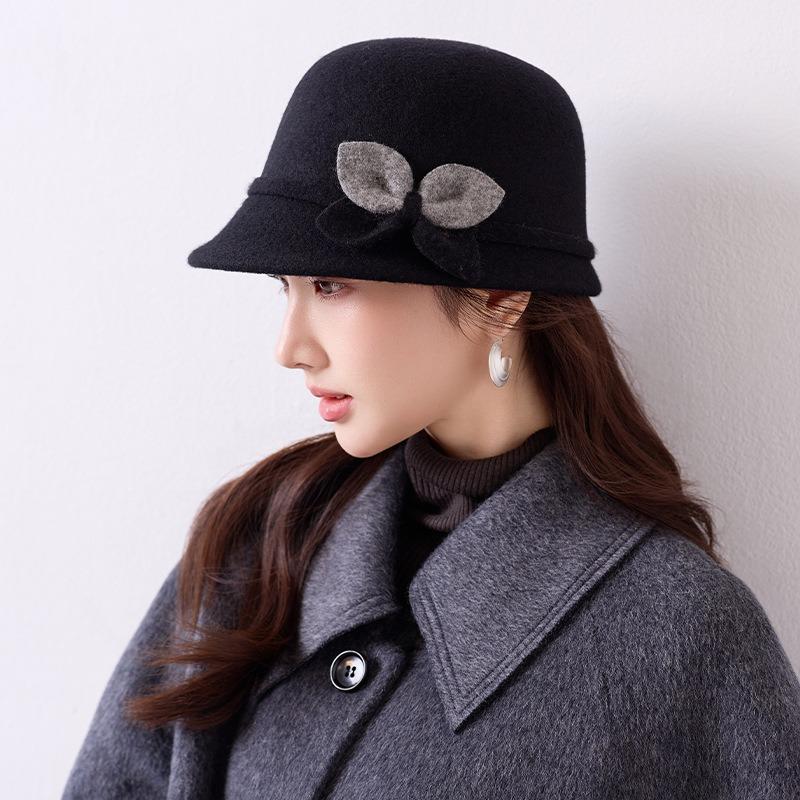 Korean Style Winter Warm Bucket Hat For Women Casual Simple Elegant
