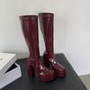 High-heeled French Knee-length Boots Women's Boots Autumn 2025 New Spice Girl High-end Knight Boots