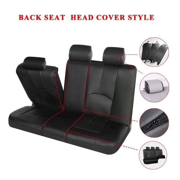 2/4/9PCS Luxury PU Leather Auto Universal Car Seat Covers Interior Accessories Full Set Black Car Seat Cushion Covers Automotive Seat Protector Covers