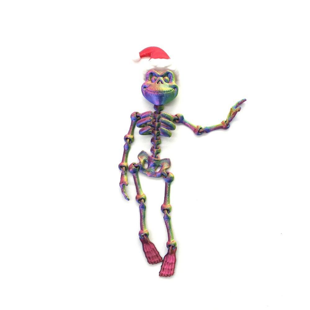 3D-печатный череп Магнитная наклейка на холодильник Фигурки на Хэллоуин Подвижные суставы Креативное украшение для стола Домашние аксессуары