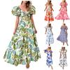 Spring Formal Dresses For Women V-Neck Floral Long Dress Casual Summer Dresses For Women Floral Formal Dress