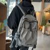 Студенческий школьный рюкзак, однотонный рюкзак большой емкости, рюкзак для старшей средней школы на открытом воздухе